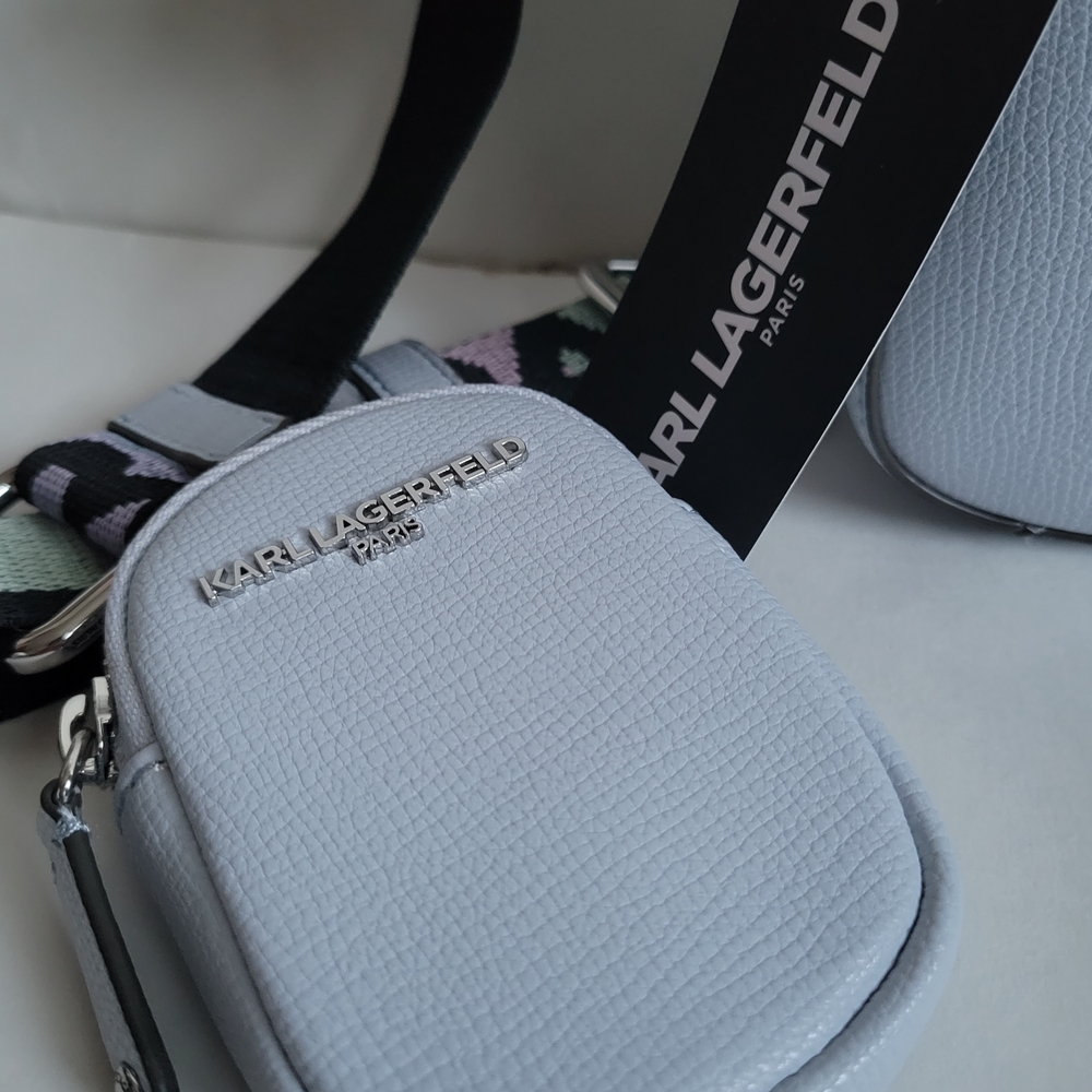 Karl Lagerfeld Light Gray Crossbody Bag - Picture 5 of 10